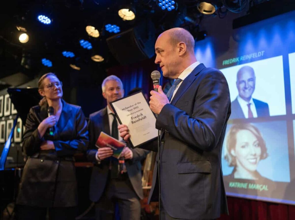 Fredrik Reinfeldt vinnarbild